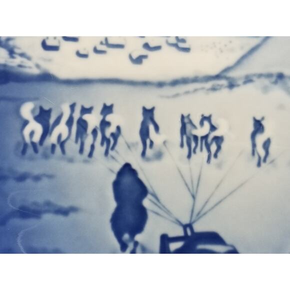 Royal Copenhagen Christmas In Greenland 1972 Plate Porcelain Denmark Vintage - Picture 5 of 11